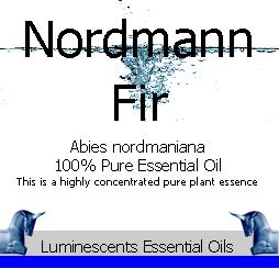 Nordmann Fir Essential Oil Label copyright d hugonin