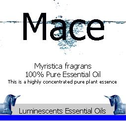 mace essential oil label