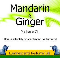 mandarin-and-ginger perfume oil label