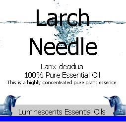 larch-needle-essential-oil-label