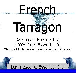 French Tarragon Essential Oil Label