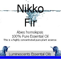 Nikko Fir Essential Oil Label copyright d hugonin