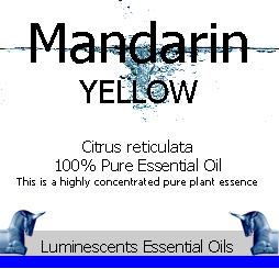 Yellow Mandarin Essential Oil Label