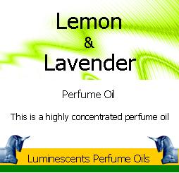 lemon and lavender perfume oil label