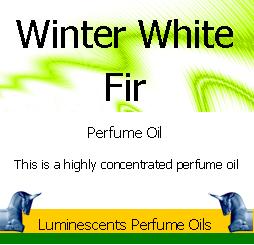winter white fir perfume oil label