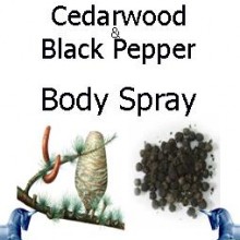 cedarwood and black pepper Body spray
