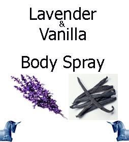 Lavender and vanilla Body Spray