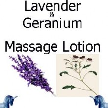 Lavender and geranium Massage Lotion