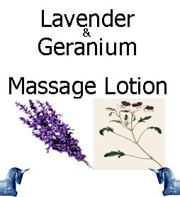Lavender and geranium Massage Lotion