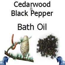 cedarwood and black pepper Bath Oil