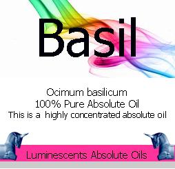 Basil Absolute oil label