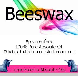 Beeswax absolute oil label from luminescents