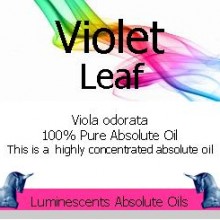 Violet Leaf absolute oil label