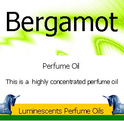Bergamot perfume oil label
