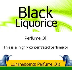 Black Liquorice perfume oil label