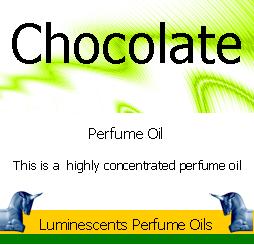 chocolate perfume oil label