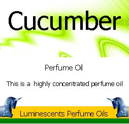 Cucumber perfume oil label