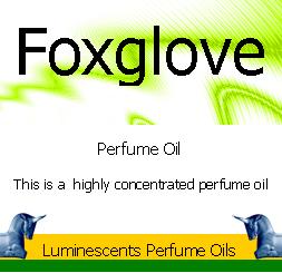 Foxglove Perfume Oil Label