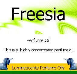 freesia perfume oil label