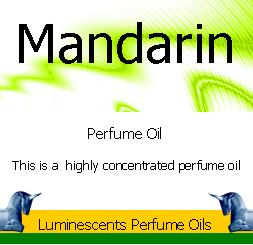mandarin perfume oil label