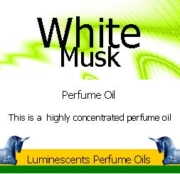 white musk perfume oil label