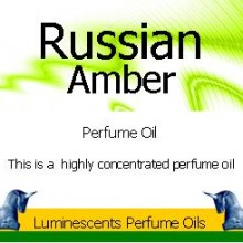 russian amber perfume oil label