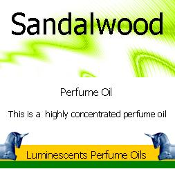 sandalwood perfume oil label