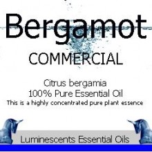 bergamot commercial essential oil label