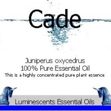 cade essential oil label