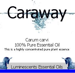 caraway essential oil label