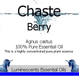 Chaste Berry essential oil label