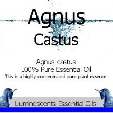 agnus castus essential oil label