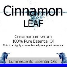 cinnamon leaf essential oil label