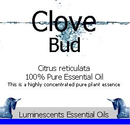 clove bud essential oil label