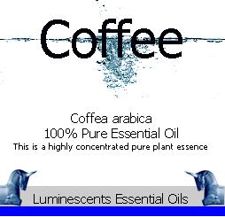coffee essential oil label