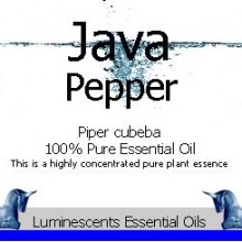 Java Pepper essential oil label