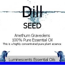 dill seed essential oil label