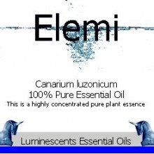 elemi essential oil label