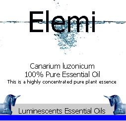 elemi essential oil label