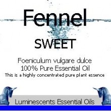 Fennel sweet essential oil label