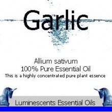 garlic essential oil Label