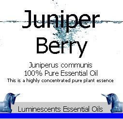 juniper berry essential oil label