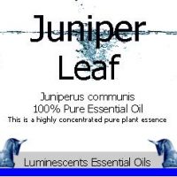 juniper leaf essential oil label