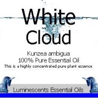 white cloud essential oil label