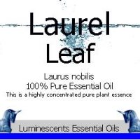 laurel leaf essential oil label