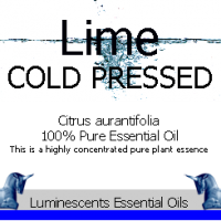 Lime cold pressed essential oil label