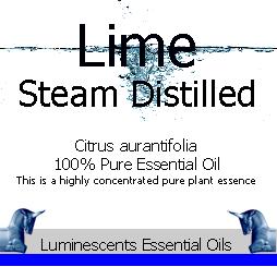lime steam distilled essential oil