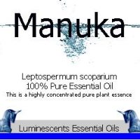 manuka essential oil label