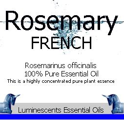 rosemary french essential oil label