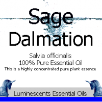 sage dalmatian essential oil label